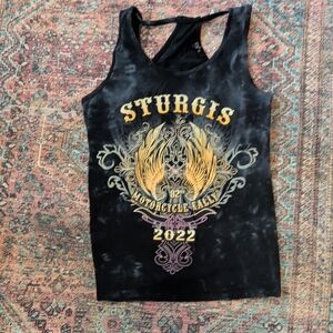 Black Sturgis 2022 Tie Dyed Tank Top
